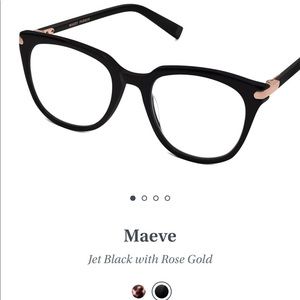 Warby Parker black/rose gold MAEVE Brand New